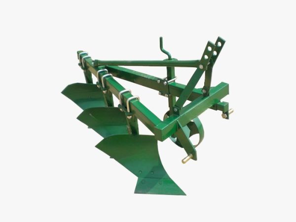 Tractor mounted mould board plough for deep soil turning and agricultural land preparation