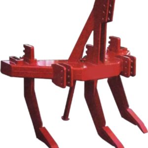 Tractor mounted chisel plough for deep soil tillage
