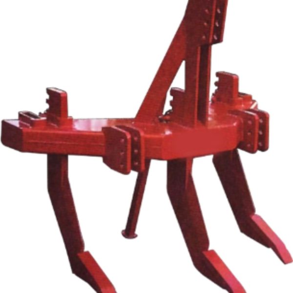 Tractor mounted chisel plough for deep soil tillage