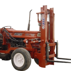Tractor mounted forklift attachment for pallet lifting and agricultural material handling