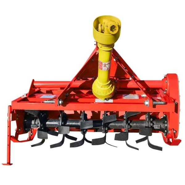 Tractor mounted rotary tiller for soil preparation and cultivation